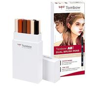 Tombow ABT Dual Brush Pen, Portrait Colours, set of 12, dual-tip pens, perfect for hand lettering and bullet journaling, watercoloring [ABT-12P-4]