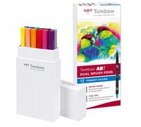 Tombow ABT Dual Brush Pen - Primary Colours (Pack of 12)
