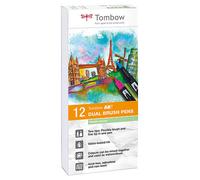 Tombow ABT Dual Brush Pen - Pastel (Pack of 12)