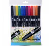 Tombow ABT Dual Brush Pen Set of 12 Primary Colours