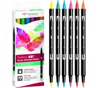 Tombow ABT Dual Brush Pen Set of 6 Dermatologically Tested Colours