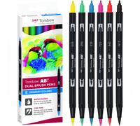 Tombow ABT Dual Brush Pen Primary Colour Box (6pc)