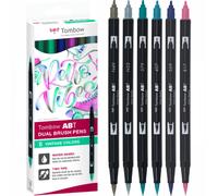 Tombow ABT Dual Brush Pen Vintage Colours Set of 6