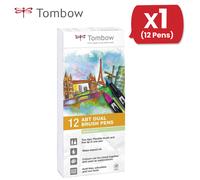 Tombow ABT Dual Brush Pen - Primary Colours (Pack of 12)
