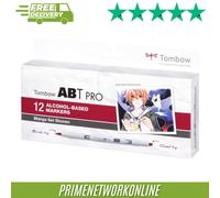 Tombow ABT PRO Alcohol-based Marker Pens Set of 12 - Manga Shonen Set