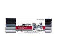 Tombow ABT PRO Alcohol-based Marker Pens Set of 5 - Cold Grey Colours