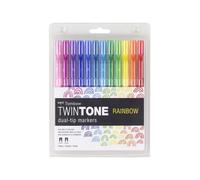 Tombow AMERICAN INC. Markers TWINTONE Rainbow, One Size