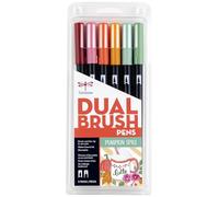 Tombow Dual Brush RPOVoB Pen Art Markers, Portrait, 6 Pack (Set of 3)