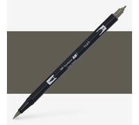 Tombow ABT Dual Brush Pen, ABT-703, dual-tip pen, perfect for hand lettering and bullet journaling, water-soluble, warm gray 8