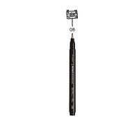 Tombow Fineliner Mono drawing pen, line width 08 (approx. 0.6 mm), pigment ink, water- and lightfast, for sketching, illustrating and drawing, black, WS-EFL-H-08