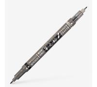 Tombow : Fudenosuke Twin Tip Soft Brush Pen : Black & Grey