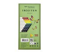Tombow IROJITEN artist's coloured pencil set of 10, strong colours, wax-based le
