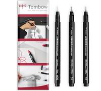 Tombow MONO Drawing Pen Fineliner - Water and Light Resistant - 0.05/0.1/0.2mm - Black Ink - Pack of 3 In Envelope Gift Packaging