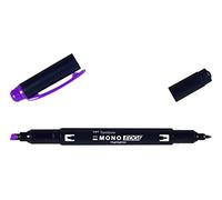 Tombow MONO edge highlighter with two tips, purple, chisel tip and fineliner tip, quick-drying, environmentally friendly design [WA-TC97]