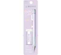 Tombow MONO Graph and MONO Eraser, 0.5 mm, Lavender, Precision with 4 mm Tip, Innovative Shake Mechanism, More Stable Brass Pliers, Refillable, Includes Eraser [SH-MG94-PE04A]