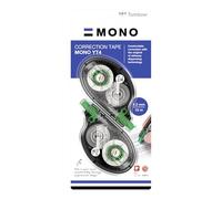 Tombow Mono YT4 Correction Tape, Set of 2, Ergonomic Design and PET Tape, 4.2 mm x 10 m, Tear-Resistant, can be overwritten Immediately [CT-YT4-2P]