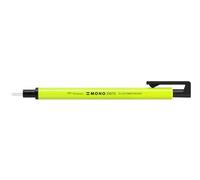 Tombow Mono Zero Eraser Pen neon Yellow, Precise Erasing with Round 2.3 mm tip, Slim Body, refillable, Recycled Material [EH-KUR53]