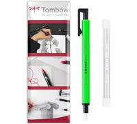 Tombow Mono Zero Eraser Pen with Refills - 2.3mm Round Tip - Neon Green - Pack of 2 in Envelope Gift Packaging