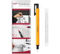Tombow Mono Zero Eraser Pen with Refills - 2.3mm Round Tip - Neon Orange - Pack of 2 in Envelope Gift Packaging