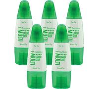 Tombow PT-MTC Liquid Adhesive Multi Talent with 2 Tips, 25 g transparent - Pack of 5