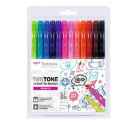Tombow TwinTone Dual Tip Marker 0.8mm and 0.3mm Line Bright Assorted C
