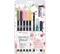 Tombow Watercoloring Set Floral, by May & Berry, 9-piece set incl. 5 ABT Dual Br