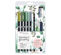 Tombow Watercolouring Set - Greenery, 9 Count (Pack of 1)