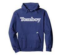 Tomboy for Girls that Like Boy Stuff Pullover Hoodie, Adult Unisex, Navy Blue, Medium