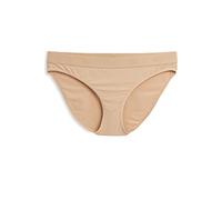 TomboyX Bikini Underwear for Women, Modal Blend, Soft Stretch Fabric, Low Rise Panties, Designed for Daily Comfort, Chai, XS