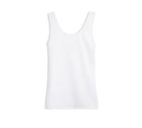 TomboyX Compression Tank Top for Women, Full Coverage Gender Inclusive Tops, Wireless Medium Support Athletic No Padding, White, XS