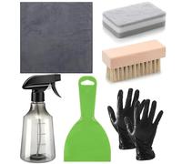 Tombstone Cleaner - Cleaning Kit, Cloth Gloves, Sponge, Scraper, Brush, Spray Bottle For Stone Care, Memorial Maintenance, Monument Preservation, Site