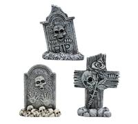 Tombstone Figurine - Miniature Tombstones Figurine | Resin Miniature Gravestones | Tombstone Figuriine hallowen | Resin Collections Tombstones Sculpture for Desks, Mantels,