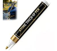 Tombstone Marker Pen, Quick Drying Paint Marker for Restoring Faded Grave Inscriptions, Waterproof Stone Touch-up Pen, Strong Coverage, Ideal for Gravestone Lettering & Memorial Inscriptions (Gold)
