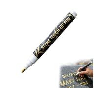 Tombstone Marker Pen, Waterproof Stone Touch-up Pen, Headstone Paint Pen | Quick-Dry, Strong Coverage, for Restoring Faded Grave Inscriptions, for Headstone Lettering and Memorial Inscriptions, Gold