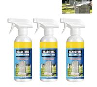 Tombstone Monument Cleaner for Granite Marble Cemetery Memorials, Stone Cleaner Gravestone Cleaning Kit, Headstone Restoration & Cleaning Spray,Tombstone & Monument Cleaning Spray for Granite. (3PCS)
