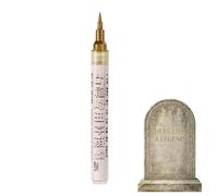 Tombstone Paint Gold Inscription Restoration Marker | Stone Lettering Paint Pen with Precision Tip for Granite Marble Limestone Outdoor Grave Church Backyard Cemetery Memorial Restoration Detail