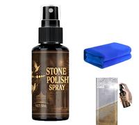 Tombstone Polish Spray With Towel,Headstone Restoration,Restores Shine & Protects Stone Surfaces,Tombstone cleaner for headstones granite marble cemetery memorials. (1Piece)