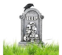 Tombstones for Graves Halloween - Tombstones Halloween Decor - Scary Gravestones Headstones Props for Crafts Signs Exterior Ground Garden Yard Lawn Party Cemetery Outside