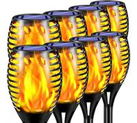 TomCare Solar Lights Outdoor 8 Pack Flickering Flames Solar Torches Lights Outdoor Solar Landscape Landscape Decoration Lighting Dusk to Dawn Auto On/Off Pathway Lights for Garden Patio Driveway
