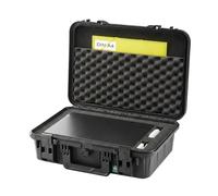 TOMcase Case for Notebook/Laptop and Accessories - Waterproof ECO Hard Case with Document Bag and Grid/Cube Foam for 11 to 15 Inch Outdoor Case - Made in EU