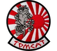 Tomcat Japan Rising Sun Flag Patch Iron Sew On Clothes US Navy Embroidered Badge