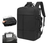 TOMCHY Vacuum Seal Travel Backpack W/Pump Built-in - 60L Water-Resistant Carry-On Vacuum Backpack Travel Bag Expandable Air Compression System with TSA Lock Fits19 Laptop (Black)