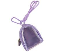 Tomcrazy Backpack purse Carrying Case for Tamagotchi Paradise /Pix/Original/Nano x/Uni (Only Case), Clear Window Mini Ita Bag for Airpods 4 Pro 3 2 1 Cover Buttons Display Can Badge Holder (Purple)