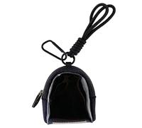 Tomcrazy Backpack purse Carrying Case for Tamagotchi Paradise /Pix/Original/Nano x/Uni (Only Case), Clear Window Mini Ita Bag for Airpods 4 Pro 3 2 1 Cover Buttons Display Can Badge Holder (Black)