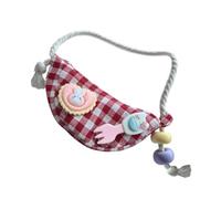 Tomcrazy Mini Crossbody Bag for 15cm 17cm Doll (No Doll) ,Doll Fanny Pack Cosplay Backpack Dollhouse Accessory for OB11 1/12 1/6, 1/4,1/3 BJD GSC Barbie Dolls Clothes Accessories (Red Grid)