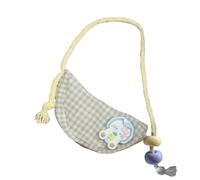 Tomcrazy Mini Crossbody Bag for 15cm 17cm Doll (No Doll) ,Doll Fanny Pack Cosplay Backpack Dollhouse Accessory for OB11 1/12 1/6, 1/4,1/3 BJD GSC Barbie Dolls Clothes Accessories (Grey Grid)