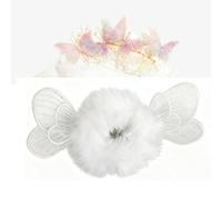 Tomcrazy Outfits for 5.31in SP Plush Doll (NO Doll),15-17cm (5.9-6.7in) Dolls Fairy Outfit Wing Headpiece , Headdress Butterfly Wings Clothes Accessories (Purple Headdress & Wing)