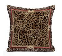 Tomda Cushion Cover Case Beautiful Wild Leo Pattern Leopard Skin Shawl Animal Print Decorative Pillowcase 45x45cm 18x18 Inch Throw Pillow Cover for Bed Couch