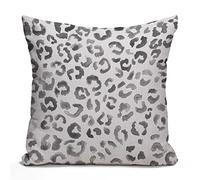 Tomda Cushion Cover Leopard Print Pattern Black Watercolor Hand Paint Decorative Pillow Case Animal Home Decor Square 45x45cm 18x18 Inch Throw Pillow Cover Pillowcase