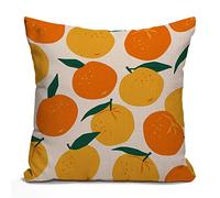 Tomda Cushion Cover Mandarins Oranges Summer Fruits Decorative Throw Pillow Case Square 45x45cm 18x18 Inch Home Couch Bed Pillowcase